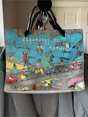Min & Mon Multicolor 'Creatures of the Future' Graphic Satchel